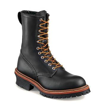 Red Wing Férfi LoggerMax 9-inch Soft Toe Munkavédelmi Bakancs Fekete